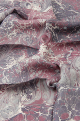 Seidentuch handgemacht | Damen | Bordeaux- Anthrazit | Elegant & Luxuriös | Ebruli | 100% Seide | Einzigartiges Designerschal